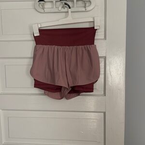 Two-Tone High-Waisted Zyia Active  Shorts